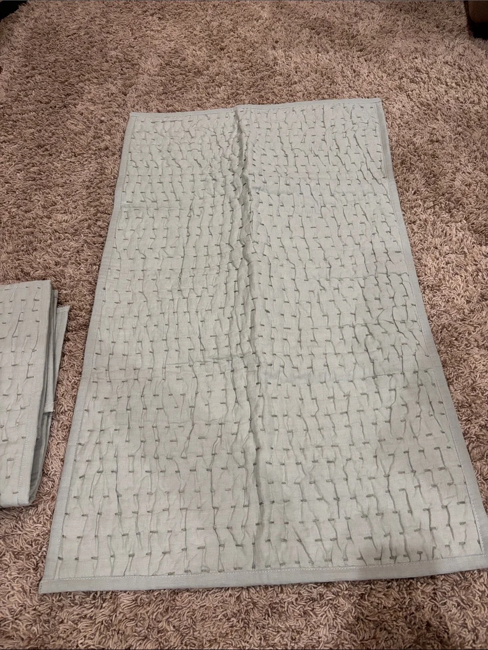 Quince Sham Set Linen & Cotton Stitch King in Willowleaf